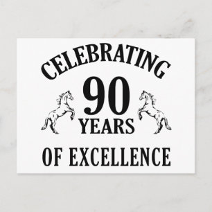 Stijlvolle 90e verjaardag cadeauideeën briefkaart