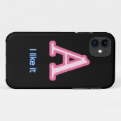 Stijlvolle 'A' Monogram Telefoon Hoesje - Elegant (Achterkant (horizontaal))