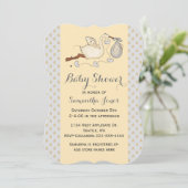 Stijlvolle Aangepaste Baby shower voor winkels Kaart (Staand voorkant)