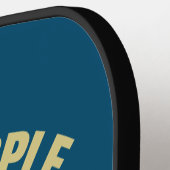 Stijlvolle aangepaste Blauwgroen Initialen voor pe Pickleball Paddle (Links Detail)