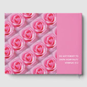 Stijlvolle, aangepaste Christelijke scripts PINK R Gastenboek (Achterkant)