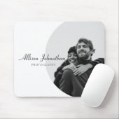Stijlvolle, aangepaste foto zwart-wit muismat (Met muis)