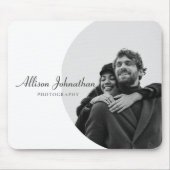 Stijlvolle, aangepaste foto zwart-wit muismat (Voorkant)