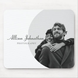 Stijlvolle, aangepaste foto zwart-wit muismat