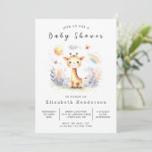 Stijlvolle aangepaste Giraffe Baby shower Kaart (Staand voorkant)
