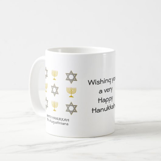 Stijlvolle aangepaste HANUKKAH Koffiemok (Voorkant links)