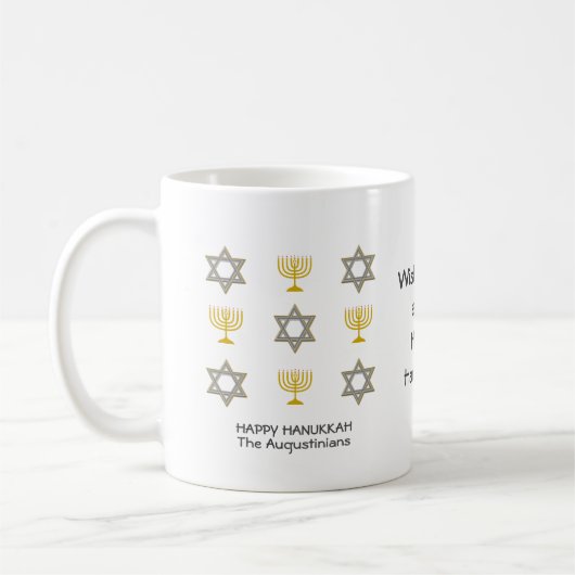 Stijlvolle aangepaste HANUKKAH Koffiemok (Links)