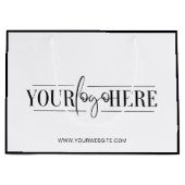 Stijlvolle aangepaste Logo met website minimalist Groot Cadeauzakje (Voorkant)