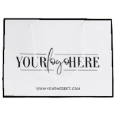 Stijlvolle aangepaste Logo met website minimalist Groot Cadeauzakje (Achterkant)