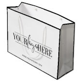 Stijlvolle aangepaste Logo met website minimalist Groot Cadeauzakje (Achterkant Gekanteld)