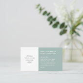 Stijlvolle aangepaste Logo minimalistische salie g Visitekaartje (Staand voorkant)