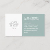 Stijlvolle aangepaste Logo minimalistische salie g Visitekaartje (Voorkant)