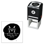 Stijlvolle aangepaste monogram inktpot  zelfinktende stempel (In situ)