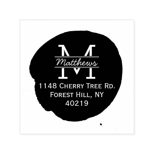 Stijlvolle aangepaste monogram inktpot  zelfinktende stempel (Design)