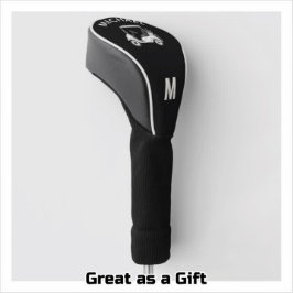 Stijlvolle aangepaste monogram winkelwagen naam golfheadcover