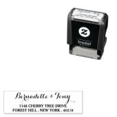 Stijlvolle aangepaste naam en zelfinkend adres  zelfinktende stempel (In situ)