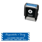 Stijlvolle aangepaste naam en zelfinkend adres zelfinktende stempel (In situ)