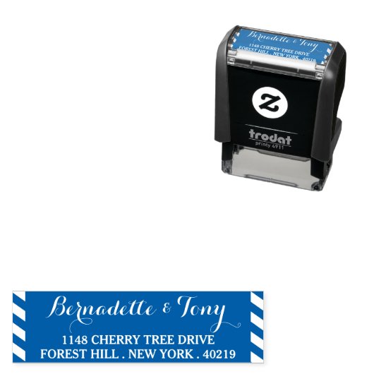 Stijlvolle aangepaste naam en zelfinkend adres  zelfinktende stempel (In situ)