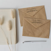 Stijlvolle aangepaste naam en zelfinkend adres  zelfinktende stempel