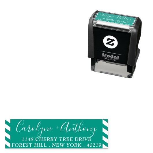 Stijlvolle aangepaste naam en zelfinkend adres  zelfinktende stempel (In situ)