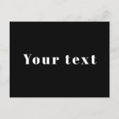 Stijlvolle aangepaste naam of andere tekst | Zwart Briefkaart (Voorkant)