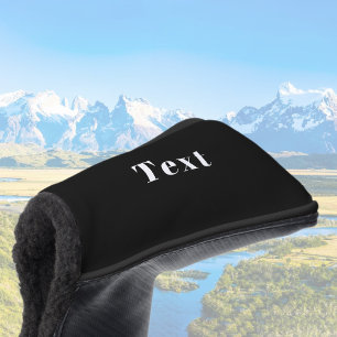 Stijlvolle aangepaste naam of andere tekst   Zwart Golfheadcover