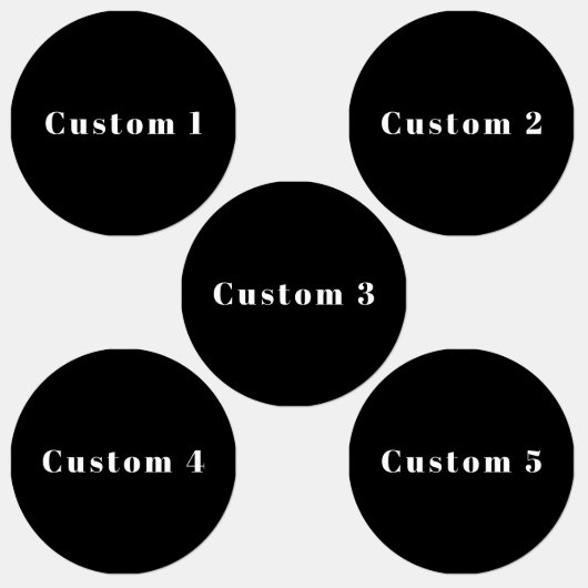 Stijlvolle aangepaste naam of andere tekst | Zwart Labels (Groep)