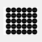 Stijlvolle aangepaste naam of andere tekst | Zwart Labels (Vel)