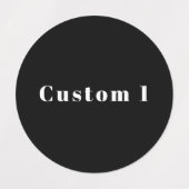Stijlvolle aangepaste naam of andere tekst | Zwart Labels (Design 1)