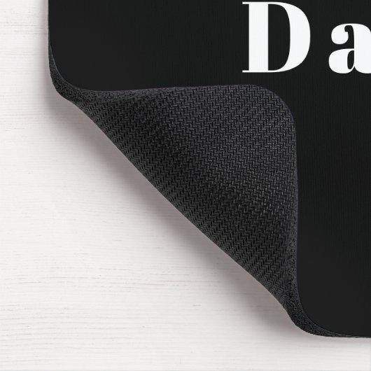 Stijlvolle aangepaste naam of andere tekst | Zwart Muismat (Hoek)