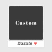 Stijlvolle aangepaste naam of andere tekst | Zwart Sticker (Vel)