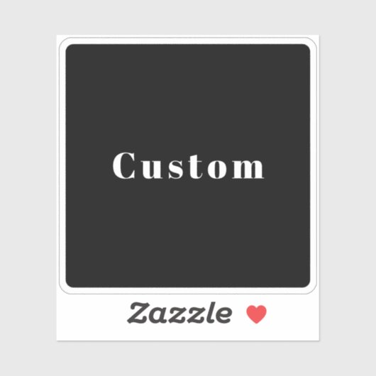 Stijlvolle aangepaste naam of andere tekst | Zwart Sticker (Vel)