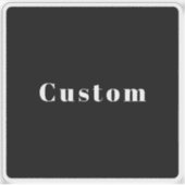 Stijlvolle aangepaste naam of andere tekst | Zwart Sticker (Voorkant)