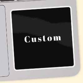 Stijlvolle aangepaste naam of andere tekst | Zwart Sticker