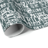 Stijlvolle, aangepaste naampatroontypografie cadeaupapier (Rol Hoek)