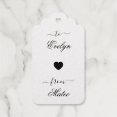 Stijlvolle aangepaste tekstfolie Scalloped cadeaub Cadeaulabels (Achterkant)