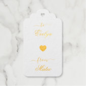 Stijlvolle aangepaste tekstfolie Scalloped cadeaub Cadeaulabels (Voorkant)