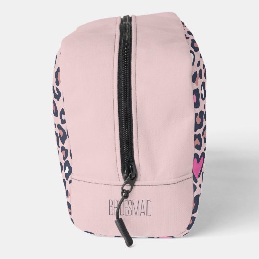 Stijlvolle aangepaste toilettas | luipaardhart toilettasje (Rechts)