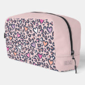 Stijlvolle aangepaste toilettas | luipaardhart toilettasje (Rechterhoek)