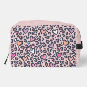 Stijlvolle aangepaste toilettas | luipaardhart toilettasje (Achterkant)