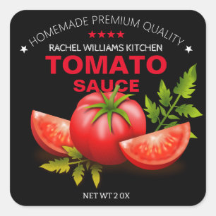 Stijlvolle aangepaste tomatensaus Stickers voor la