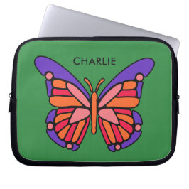 Stijlvolle, aangepaste vlinder laptophoezen laptop sleeve
