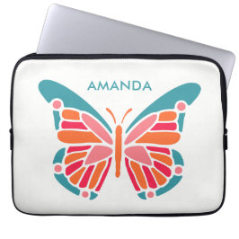Stijlvolle, aangepaste vlinder laptophoezen laptop sleeve