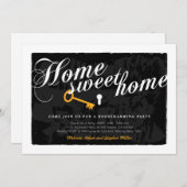 Stijlvolle Aangepaste Zwarte Wit-Housewarming Uitn Kaart (Voorkant / Achterkant)