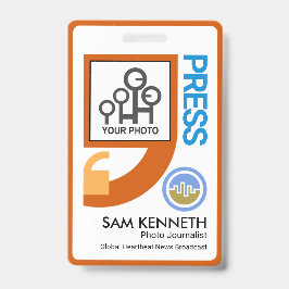 Stijlvolle Aanhalingstekens Motief Pers Verslaggev Badge
