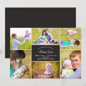 Stijlvolle aankondiging van de geboorte van Collag (Voorkant / Achterkant)