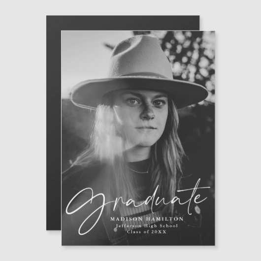 Stijlvolle aankondiging van het Afstuderen van de  (Voorkant / Achterkant)