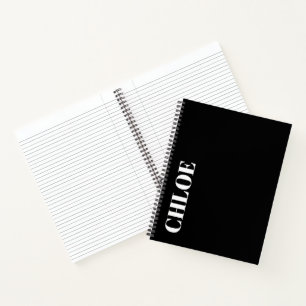 Stijlvolle aanpasbare gepersonaliseerde naam cadea notitieboek