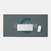 Stijlvolle Aanpasbare Monogram Sjabloon Bureaumat (Keyboard & Muis)