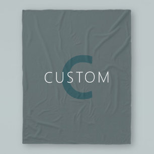Stijlvolle Aanpasbare Monogram Sjabloon Fleece Deken